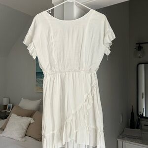 FOREVER 21 | RUFFLED MINI DRESS | WHITE